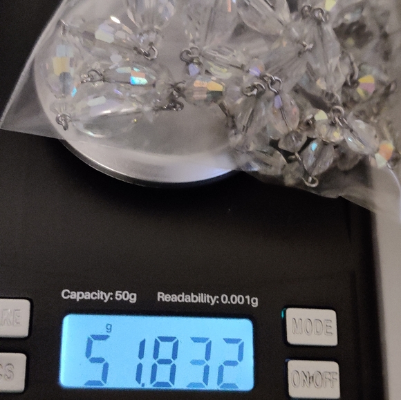 Vintage Austrian crystals long gradient necklace - Picture 6 of 13